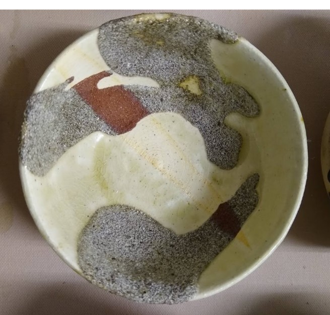 Interior of ceramic bowl