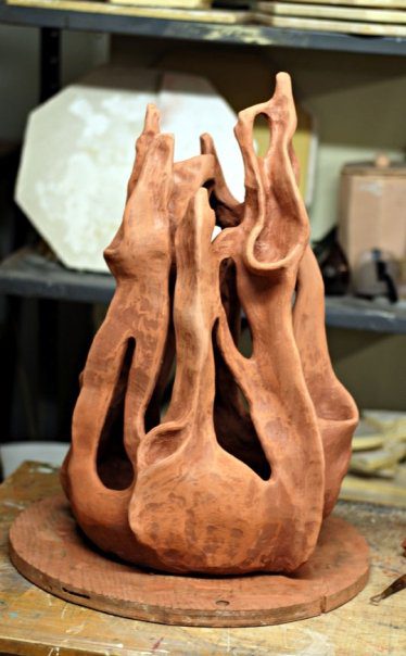 Freeform organic pottery